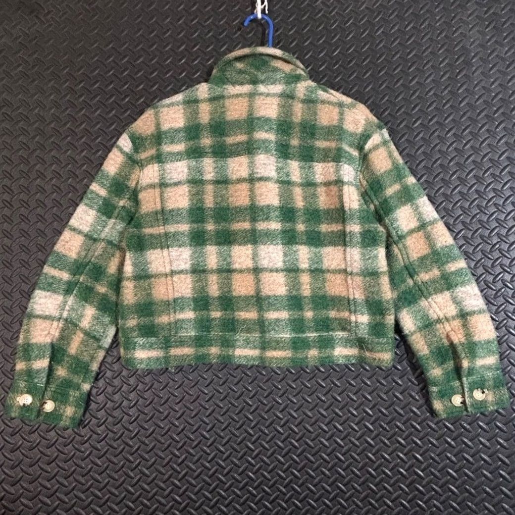 Vintage Wilfred Aritzia Green Brown Plaid Button Up Jacket Women’s Size S Green Womens Small Plaid Jacket Size S / US 4 / IT 40 - 2 Thumbnail