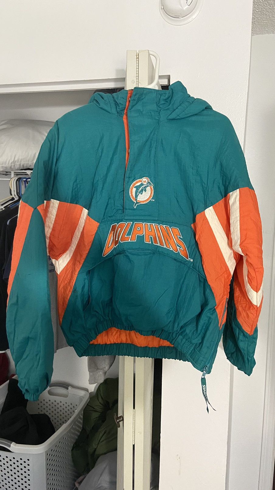 Casquette Vintage Starter Miami Dolphins - Cuir, Snapback, NFL, Football Américain