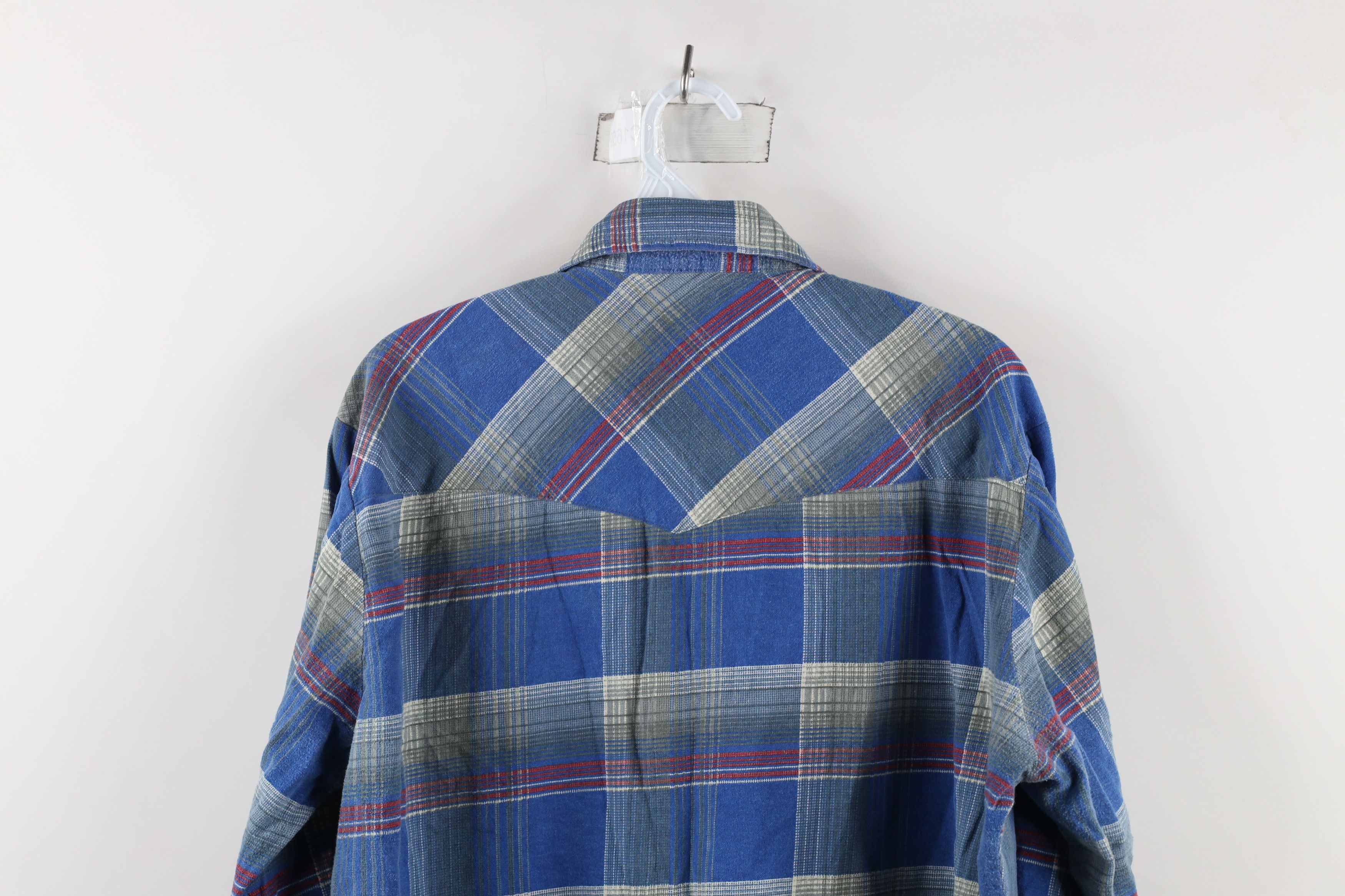 Vintage Vintage 70s Streetwear Western Flannel Snap Button Shirt Size US L / EU 52-54 / 3 - 11 Thumbnail