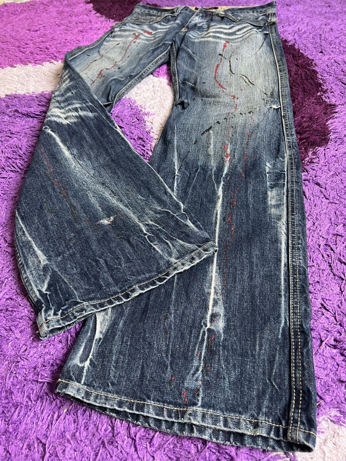 If Six Was Nine × Japanese Brand × Vintage Root Three Style Flare Denim Jeans Size US 32 / EU 48 - 3 Thumbnail