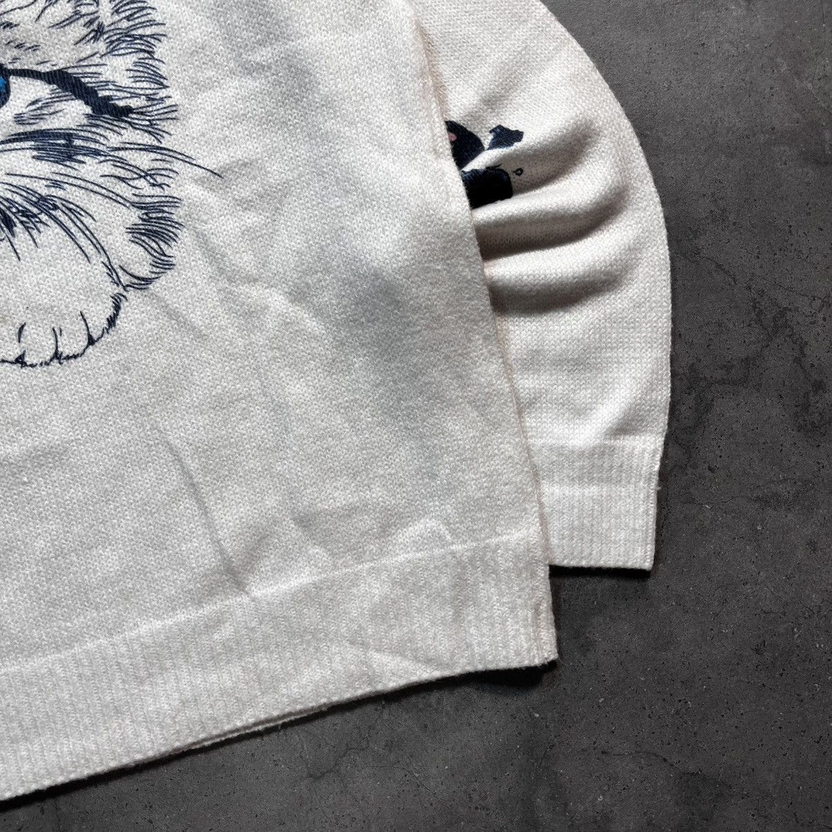 Japanese Brand Vintage Y2K 00s Big Logo Cat Print Knit Sweater Avant Garde Size US L / EU 52-54 / 3 - 11 Thumbnail