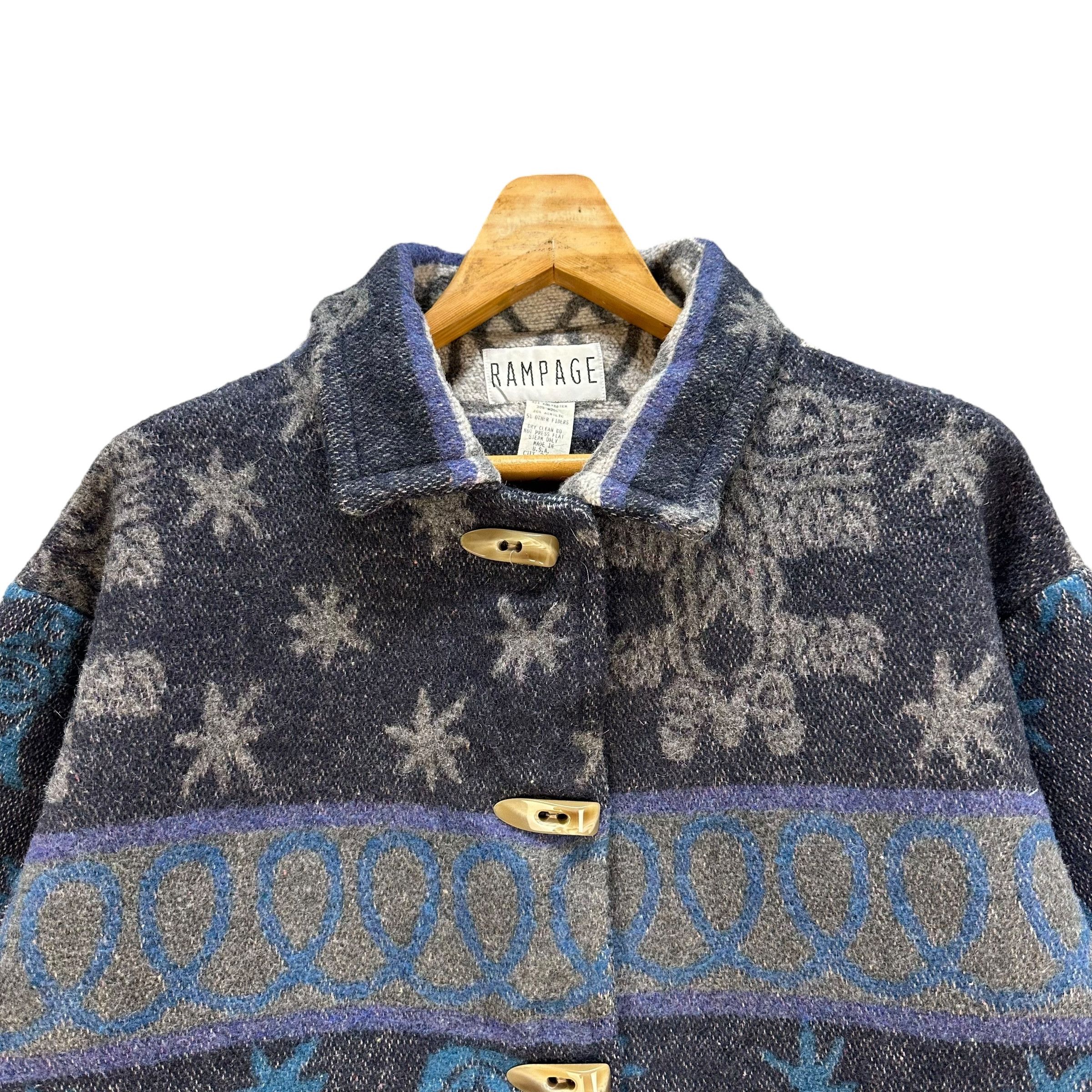 Other Vintage RAMPAGE Motif Design Overprint Duffle Coat #A8-0194 Size US S / EU 44-46 / 1 - 2 Thumbnail