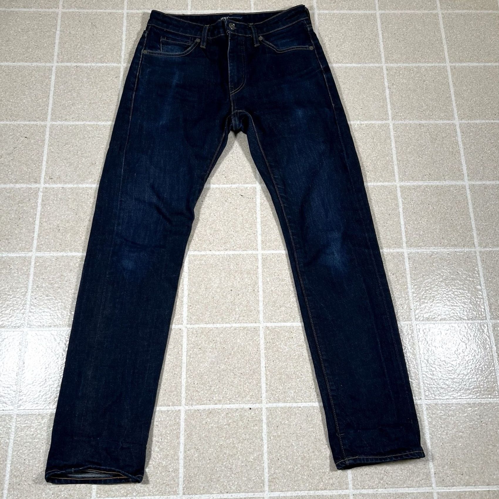 Levi's Levi's Made & Crafted Jeans Slim Dark Wash 30x32 Mens Blue Straight Denim Slimming Size US 30 / EU 46 - 7 Thumbnail