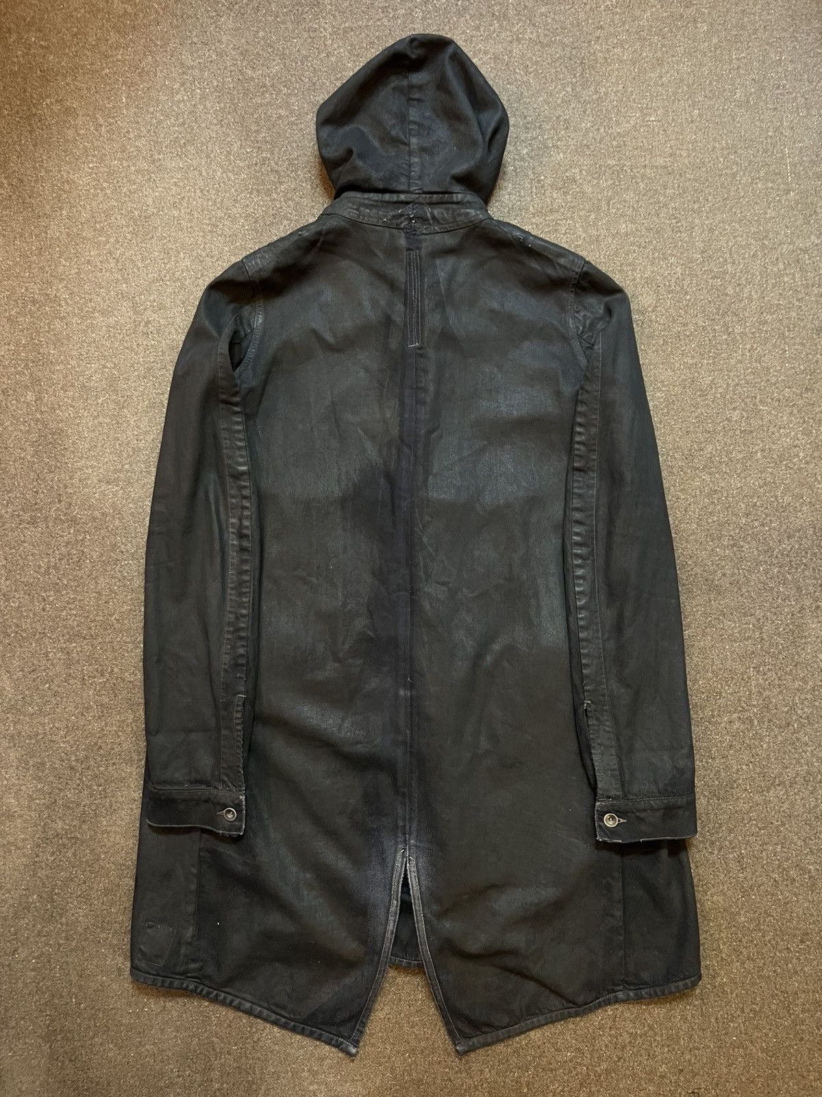 Rick Owens Rick Owens 2000’s Waxed Fishtail Parka Size US S / EU 44-46 / 1 - 5 Thumbnail