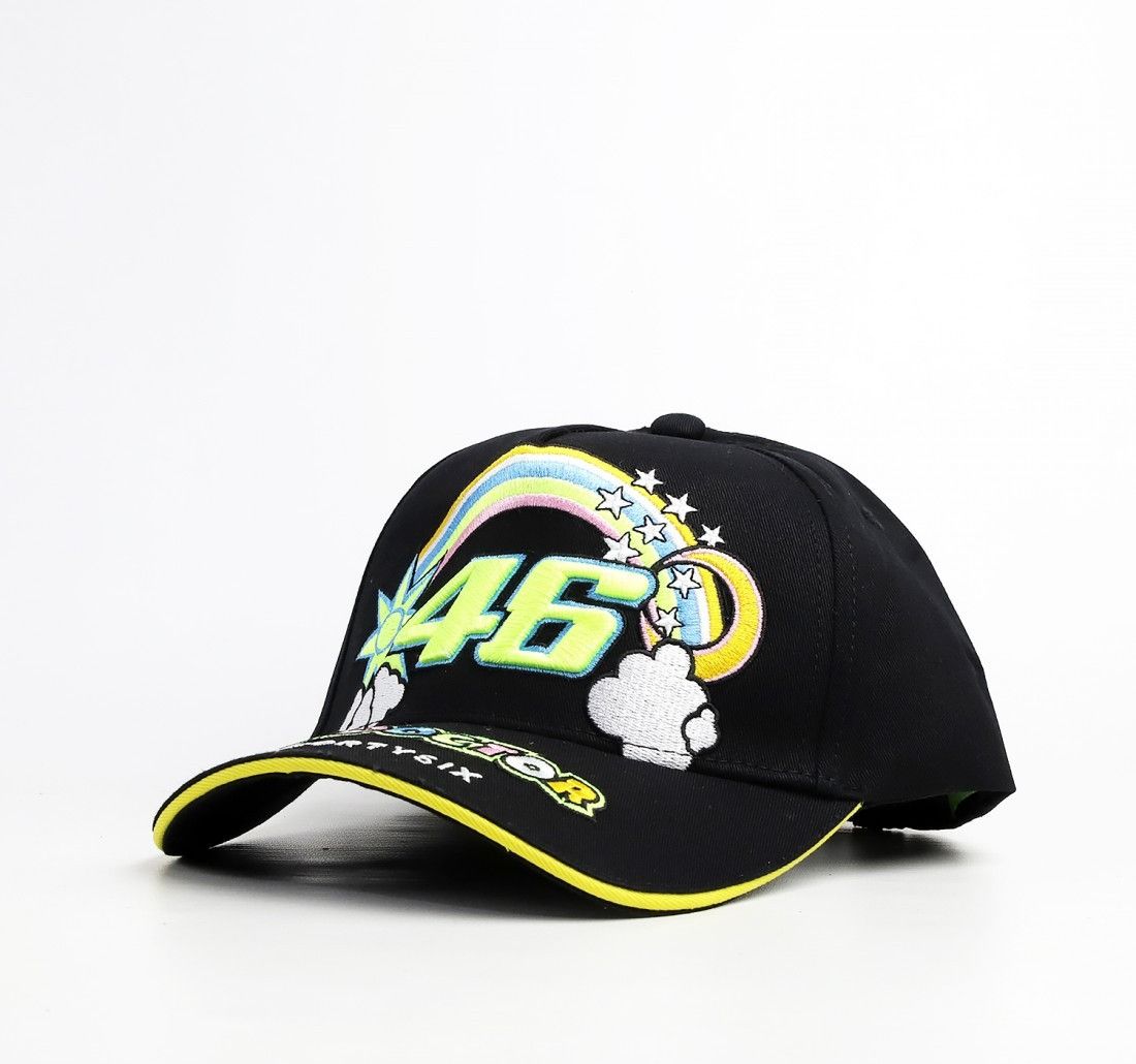 Vintage VR46 Rossi CAP 46 Valentino Rossi Moto GP Rainbow Cap Size ONE SIZE - 1 Thumbnail
