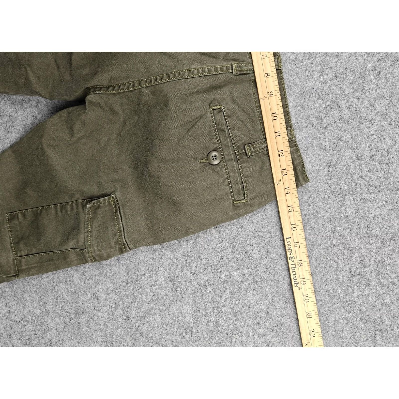 Free People Free People Pants Womens 27 Green Cargo Skinny Twill Stretch Ankle Zip Pockets Size 27" / US 4 / IT 40 - 6 Thumbnail