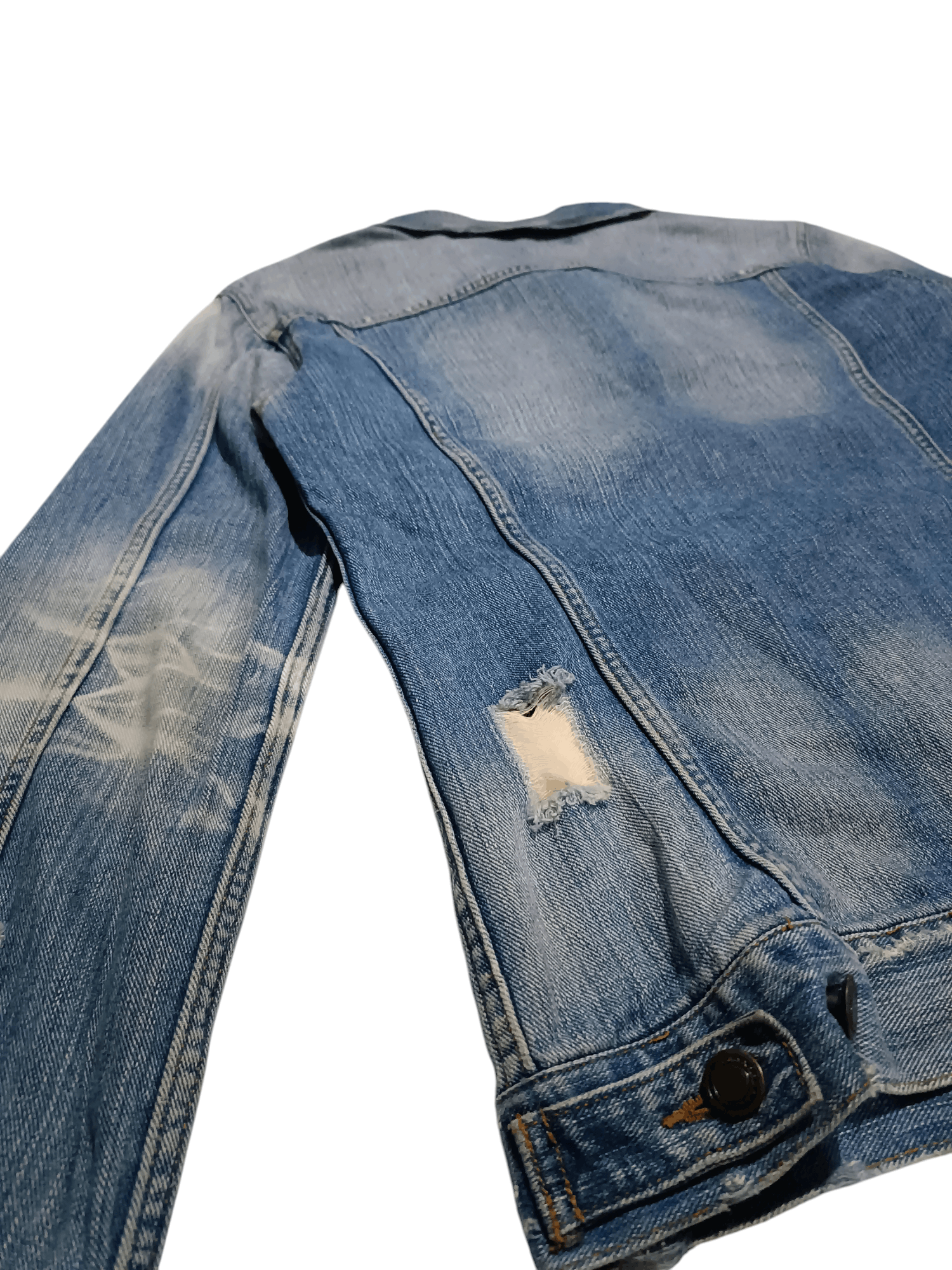 14th Addiction Japanese Brand Ripped Denim Jacket Slim Fit Size US M / EU 48-50 / 2 - 2 Thumbnail