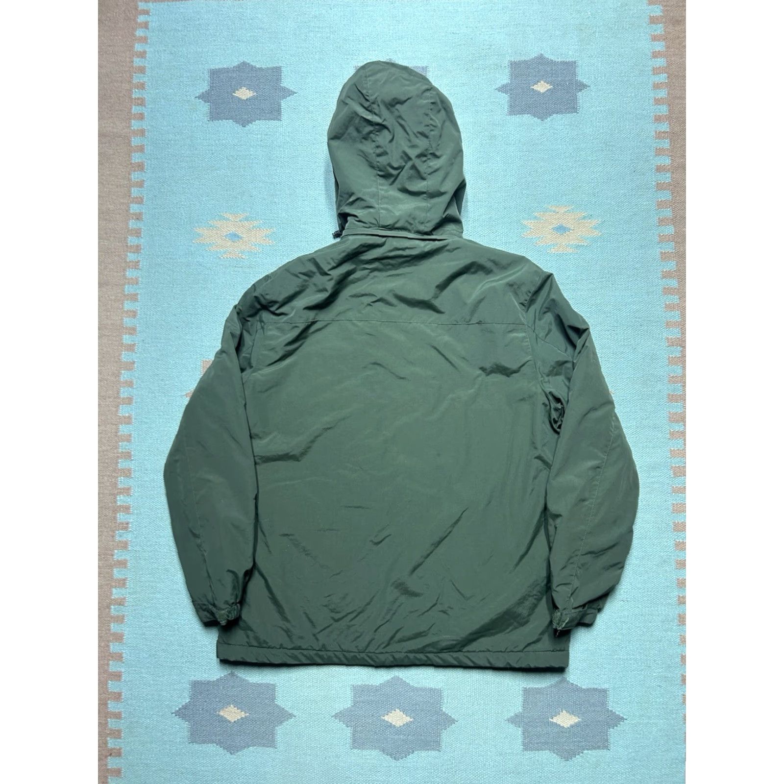 Vintage VINTAGE Outdoors faux fur lined hooded jacket industrial military style green large Size US L / EU 52-54 / 3 - 7 Thumbnail