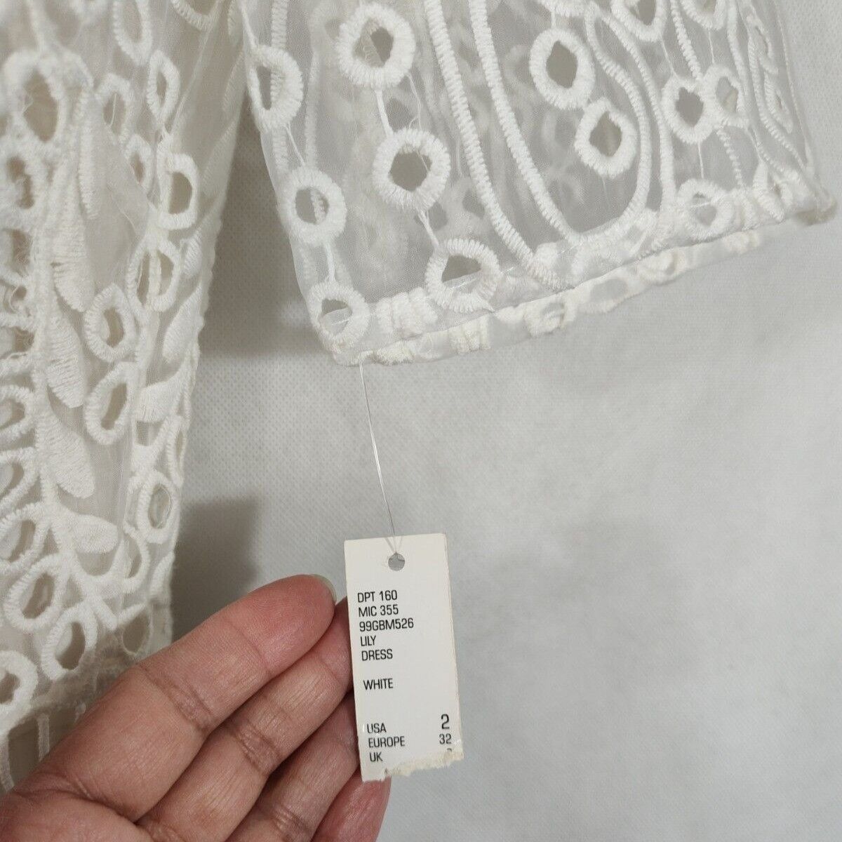 Other Gianni Bini Lily Sheath Dress Women Size 2 White Short Slv Size XS / US 0-2 / IT 36-38 - 3 Thumbnail