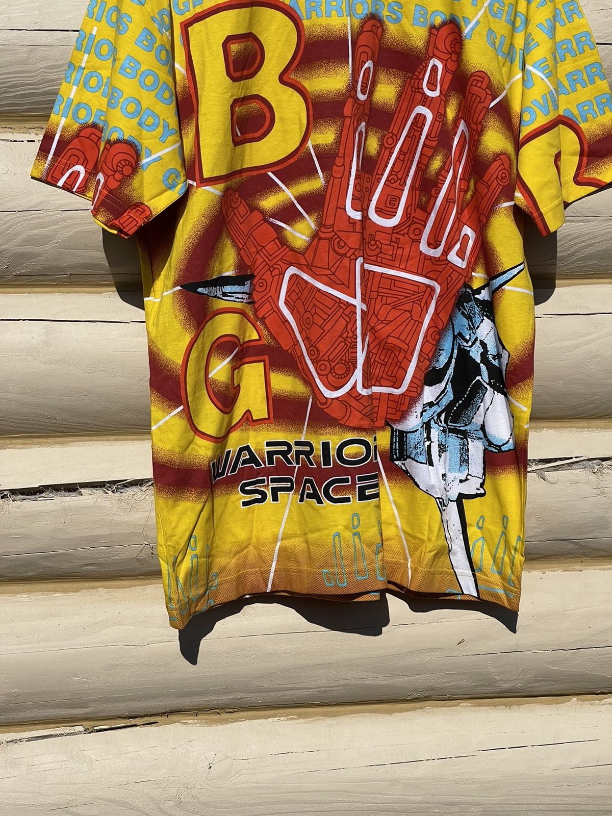 Body Glove Body Glow Vintage Yellow Graphic Overprint warriors t-shirt Size US M / EU 48-50 / 2 - 6 Thumbnail