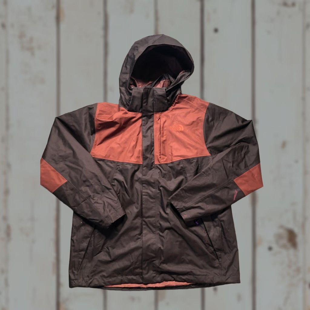 The North Face The North Face Jacket Mens Large Brown Orange Hooded Ski Insulated Full Zip Brown Orange Colorblock Mid-Length Pockets Zip Adventure Mens L/G Size US L / EU 52-54 / 3 - 1 Thumbnail