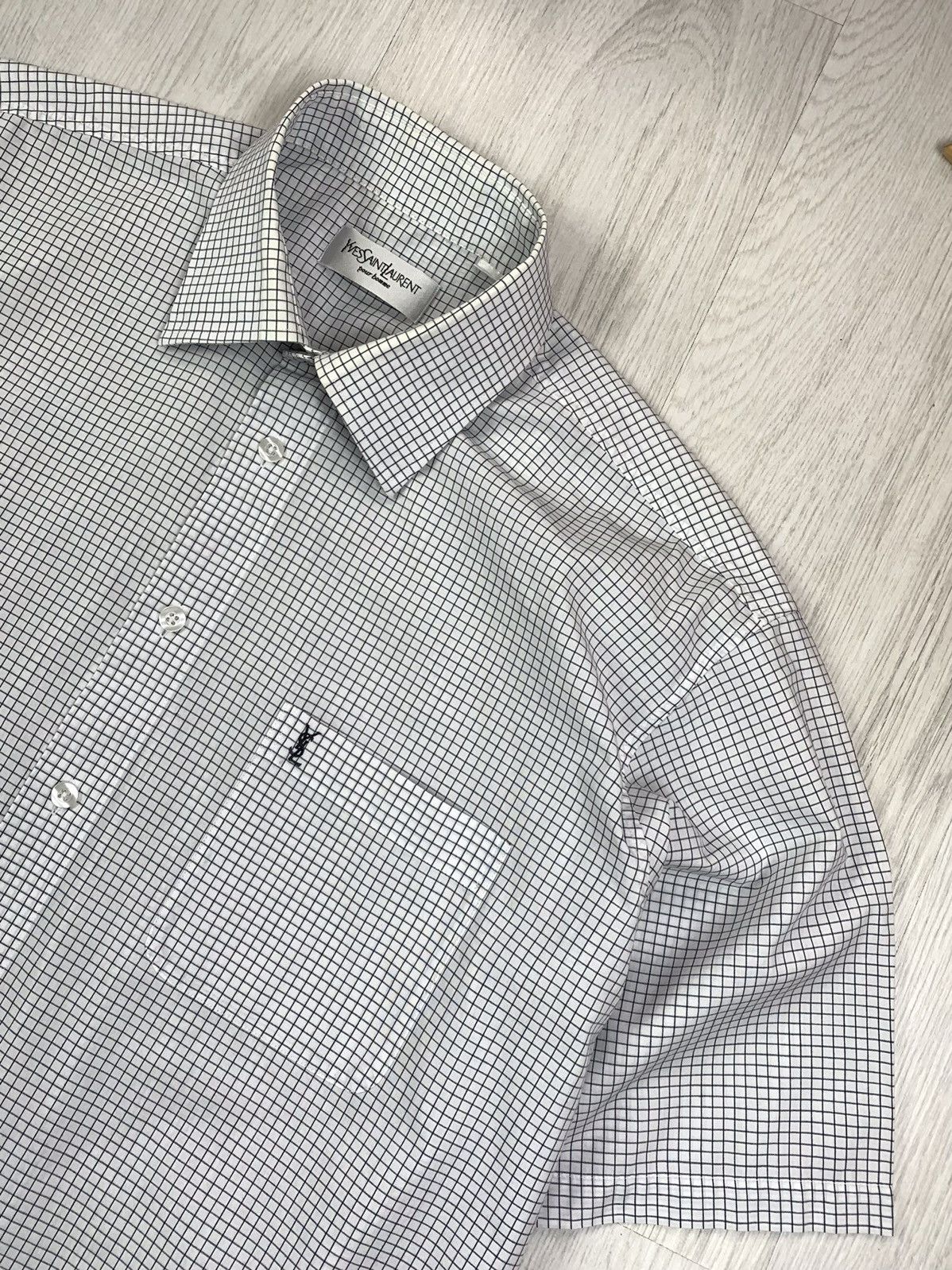 Yves Saint Laurent Yves Saint Laurent Vintage YSL Button Shirt Size L-XL Size US XL / EU 56 / 4 - 4 Thumbnail