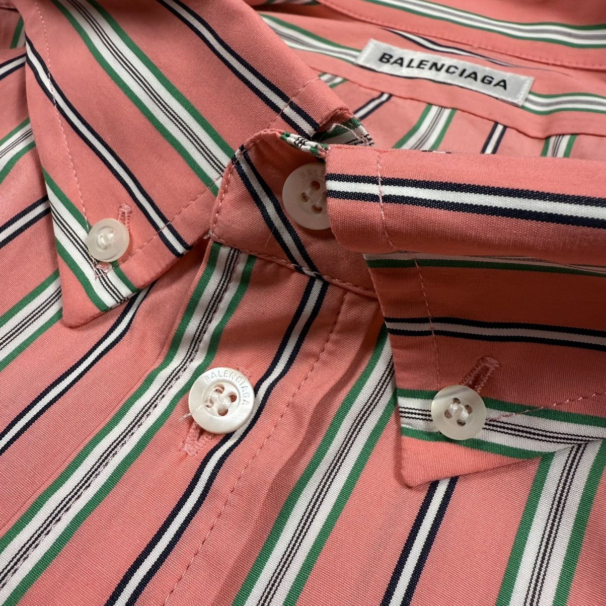 Balenciaga Balenciaga Striped Button Up Shirt Size US L / EU 52-54 / 3 - 4 Thumbnail