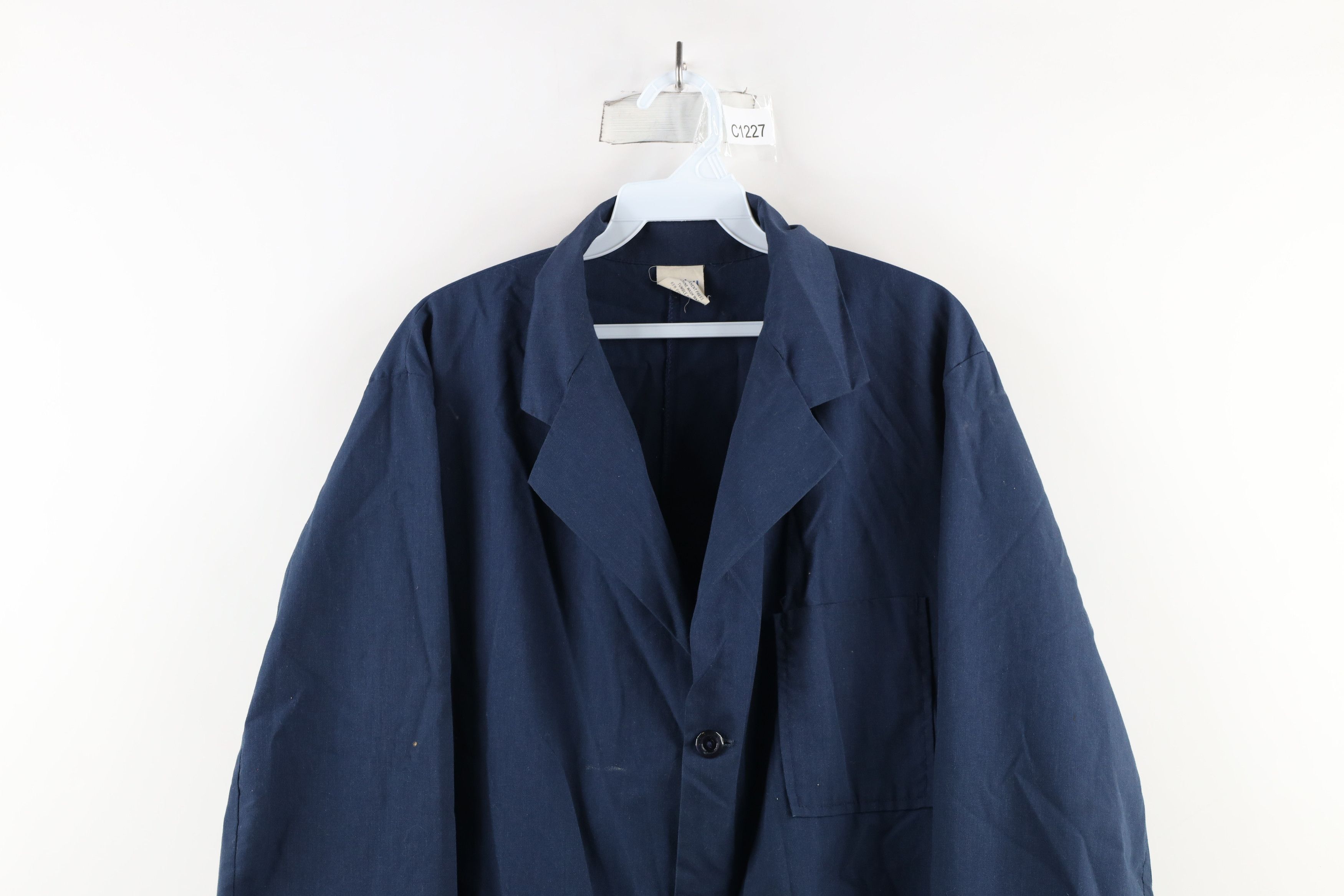 Vintage Vintage 70s Streetwear Mechanic Lab Coat Jacket Blue USA Size US L / EU 52-54 / 3 - 2 Thumbnail