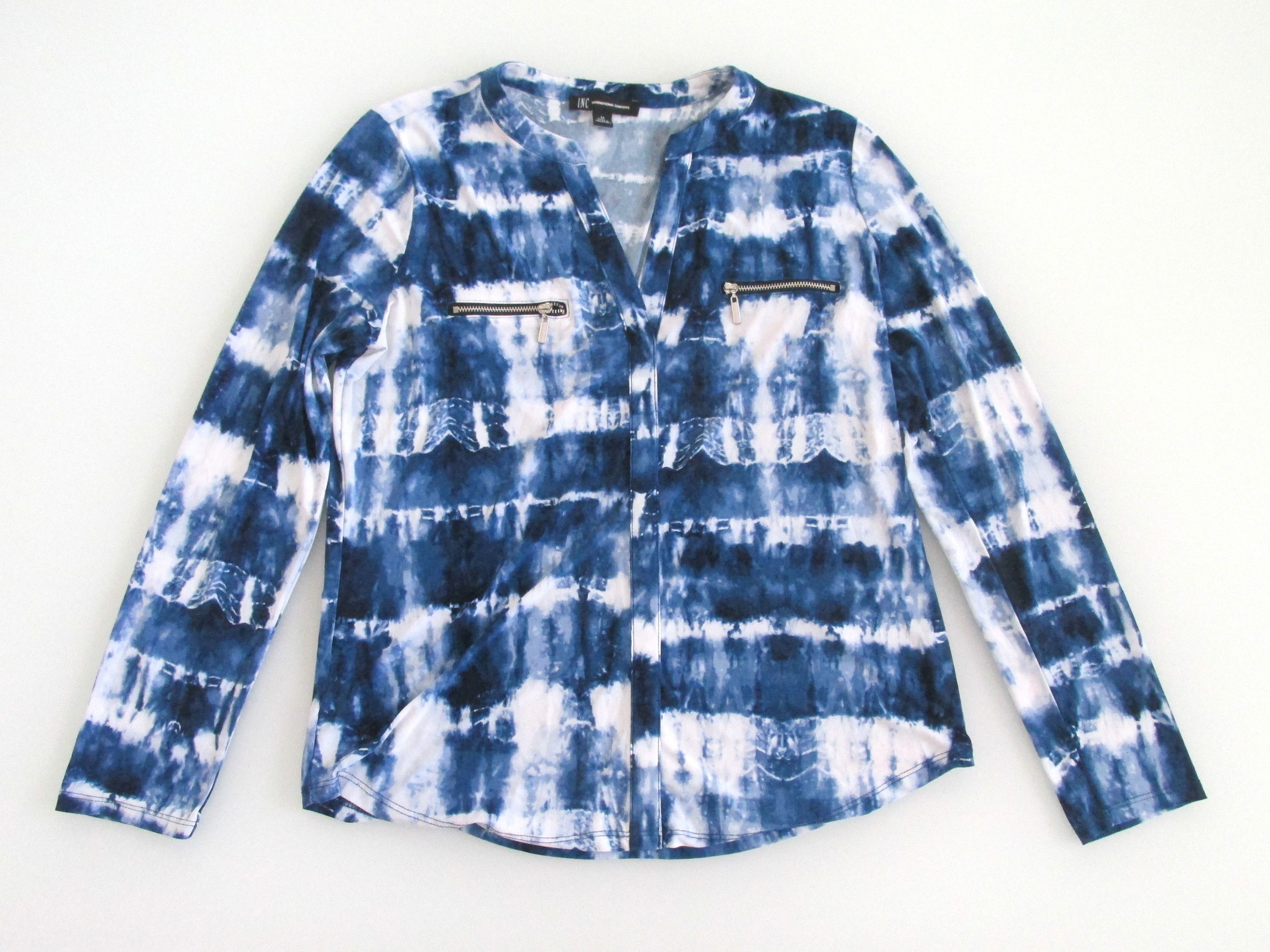 I.N.C INC International Concepts Tie Dye Knit Top Size Medium Size M / US 6-8 / IT 42-44 - 1 Thumbnail
