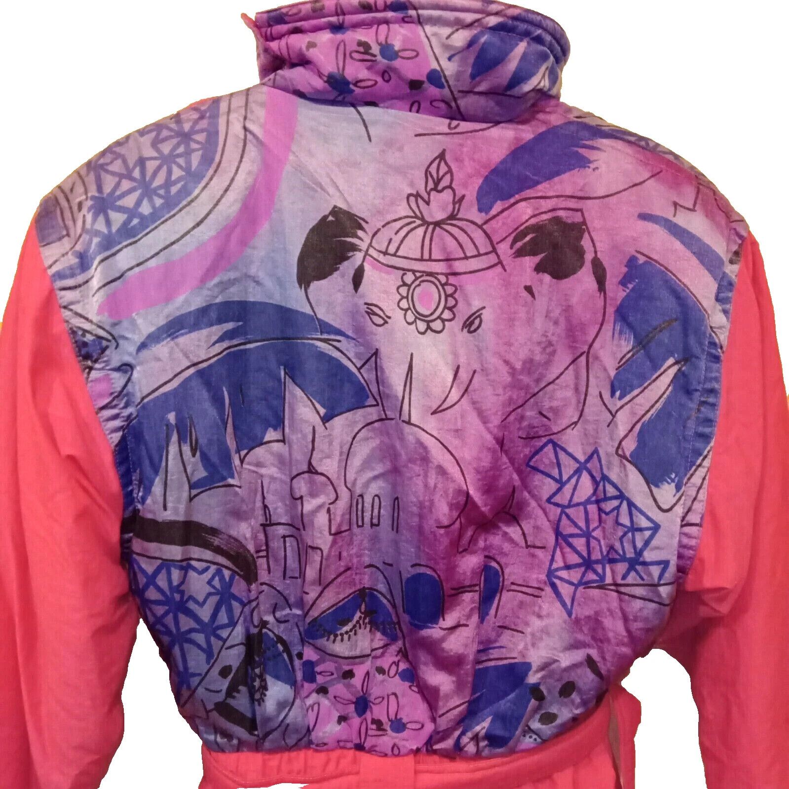 Other Vintage 80s Neon Pink One Piece Ski Suit Snowsuit Sz 36 Size XS / US 0-2 / IT 36-38 - 1 Thumbnail