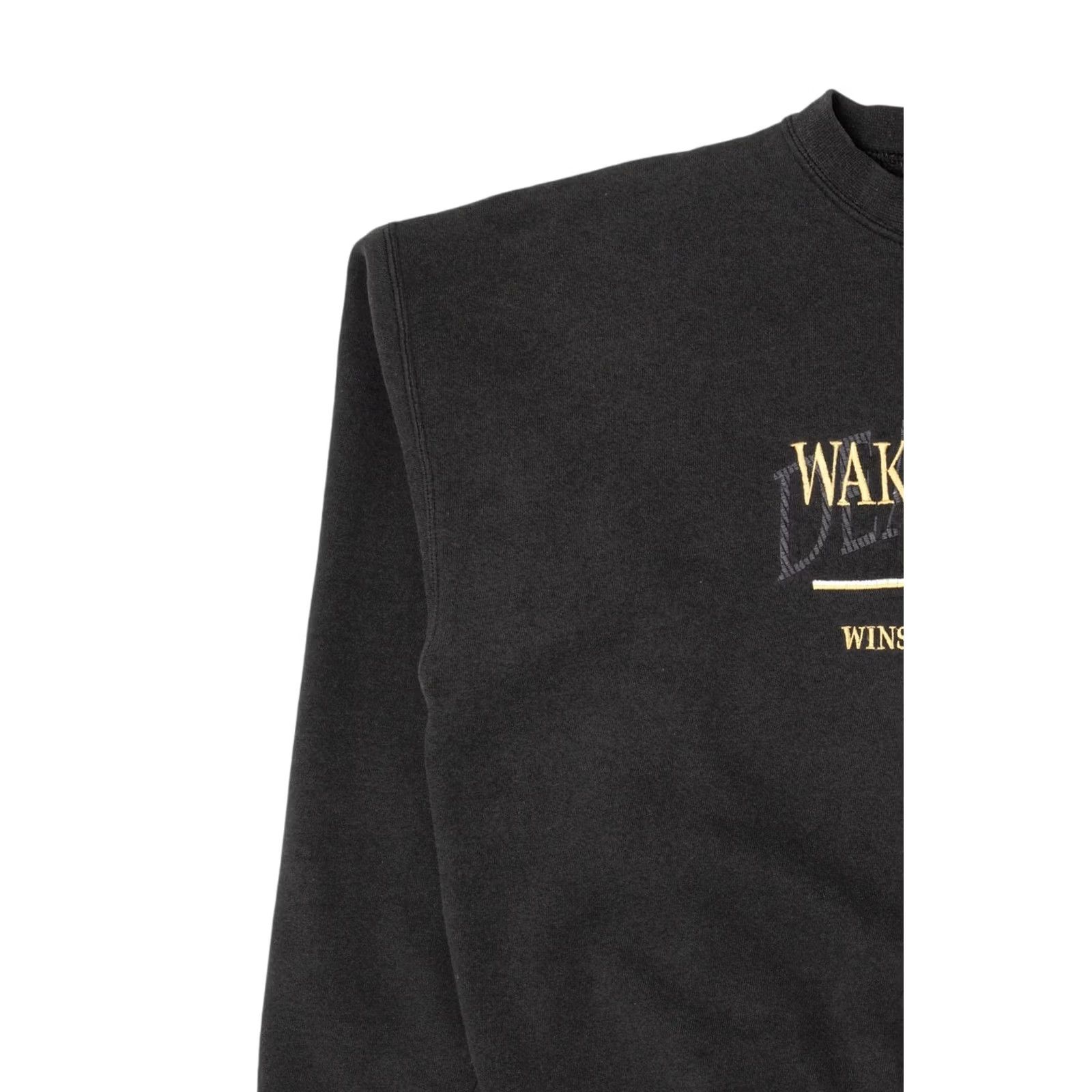 Vintage VINTAGE Crable Sportswear Wake Forest Sweatshirt Black Grey XL Adults 1990s USA Charcoal Mens Size US XL / EU 56 / 4 - 6 Thumbnail