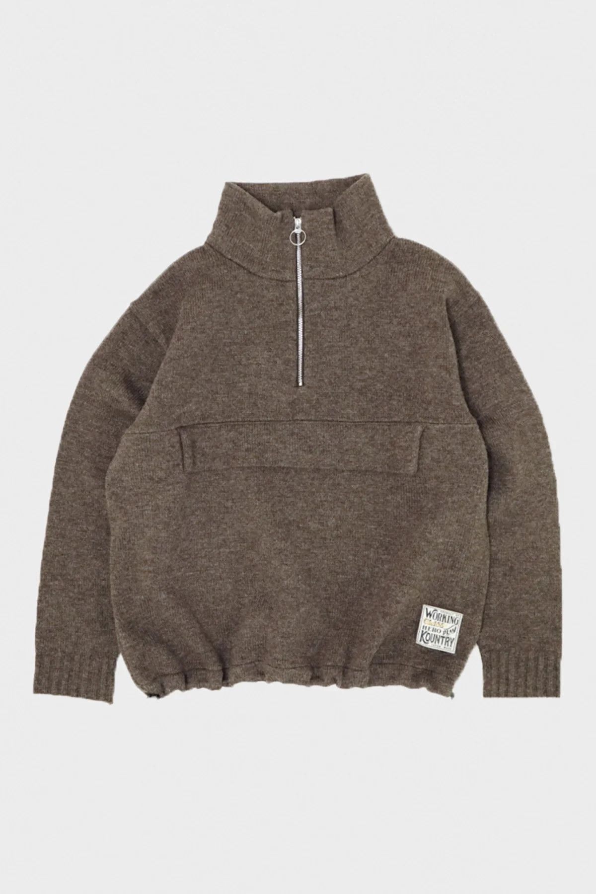 Kapital 5G Shetland Wool Half Zip Anorak Moca Size US L / EU 52-54 / 3 - 1 Thumbnail