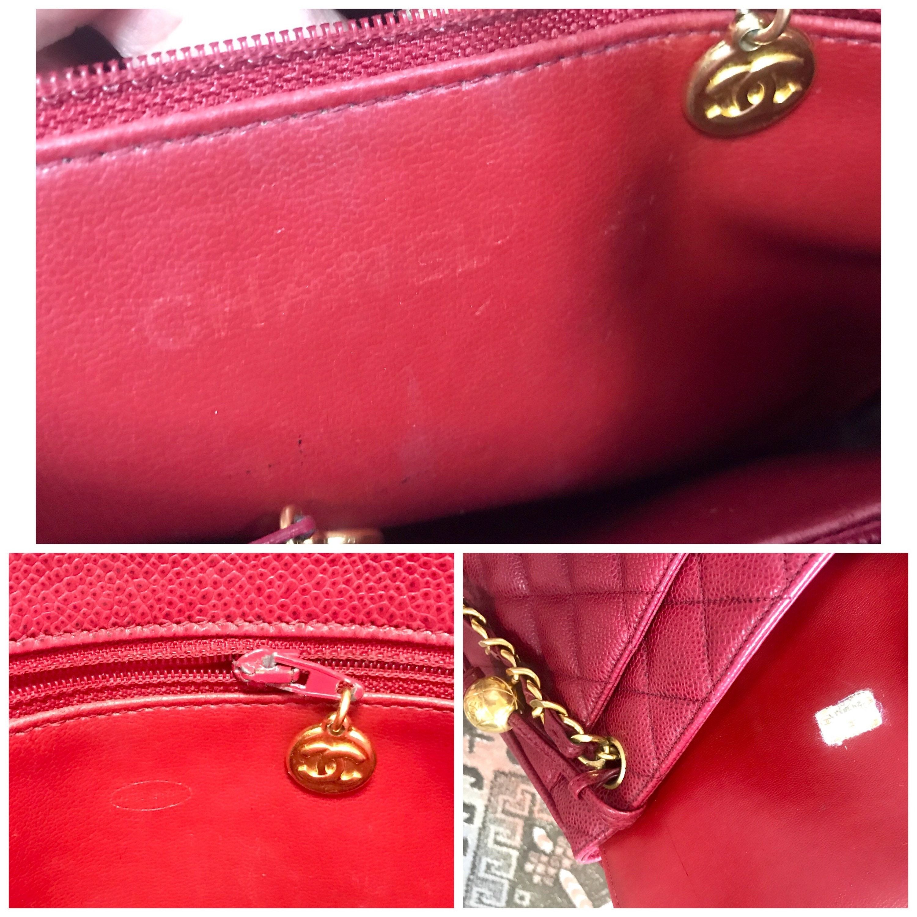 Chanel Vintage CHANEL cherry red caviar matelasse shoulder bag Size ONE SIZE - 7 Thumbnail