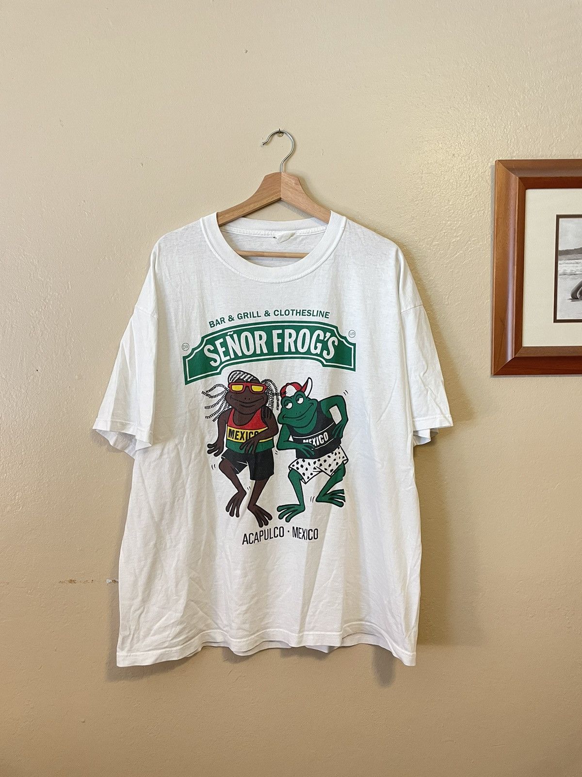 Vintage Vintage 90s Senior Frogs Bar Grill Mexico Reggae Shirt Size US XL / EU 56 / 4 - 3 Thumbnail