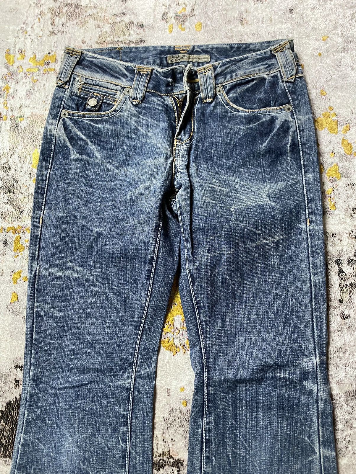 If Six Was Nine × Japanese Brand × Le Grande Bleu (L.G.B.) Vintage Y2K Rush Hour Bootcut Flare Denim Jeans Size 29" - 4 Thumbnail