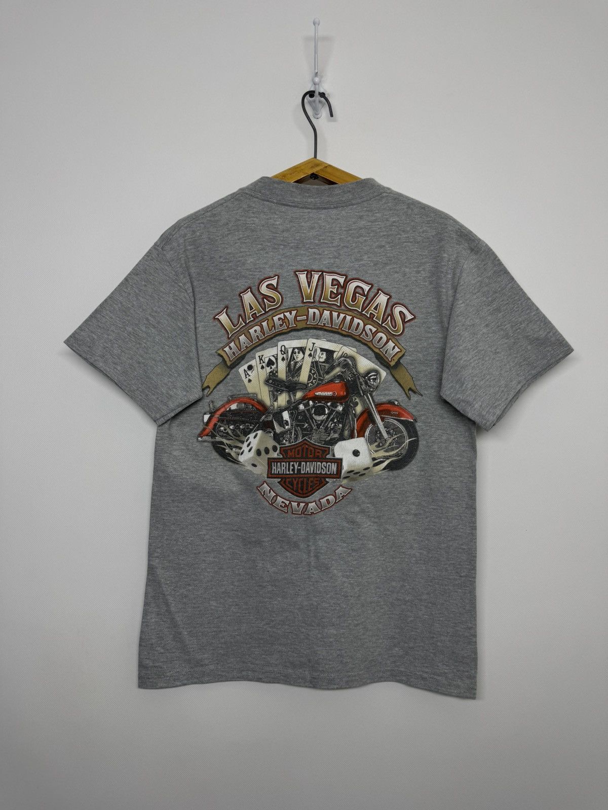 Harley Davidson Harley Davidson Vegas Distressed Stain Dead Mans Hand Skull Size US S / EU 44-46 / 1 - 3 Thumbnail