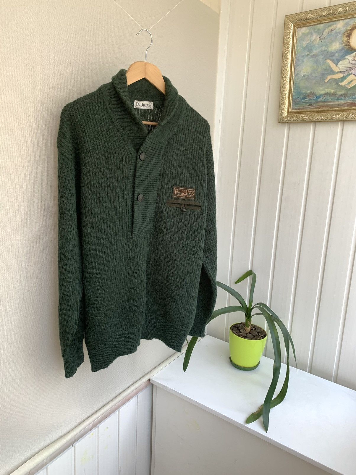 Burberry Burberrys RARE Vintage 80s Sweater Mens Size M L Size US L / EU 52-54 / 3 - 1 Thumbnail