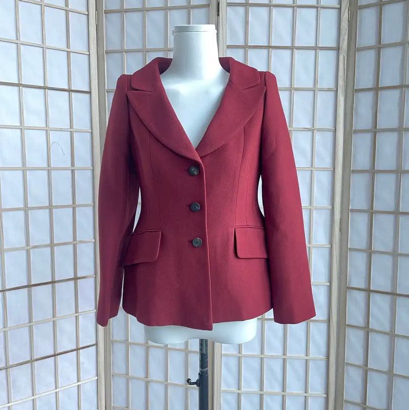 Dior Dior Red Wool Women’s Jacket 0089 Size S / US 4 / IT 40 - 1 Thumbnail