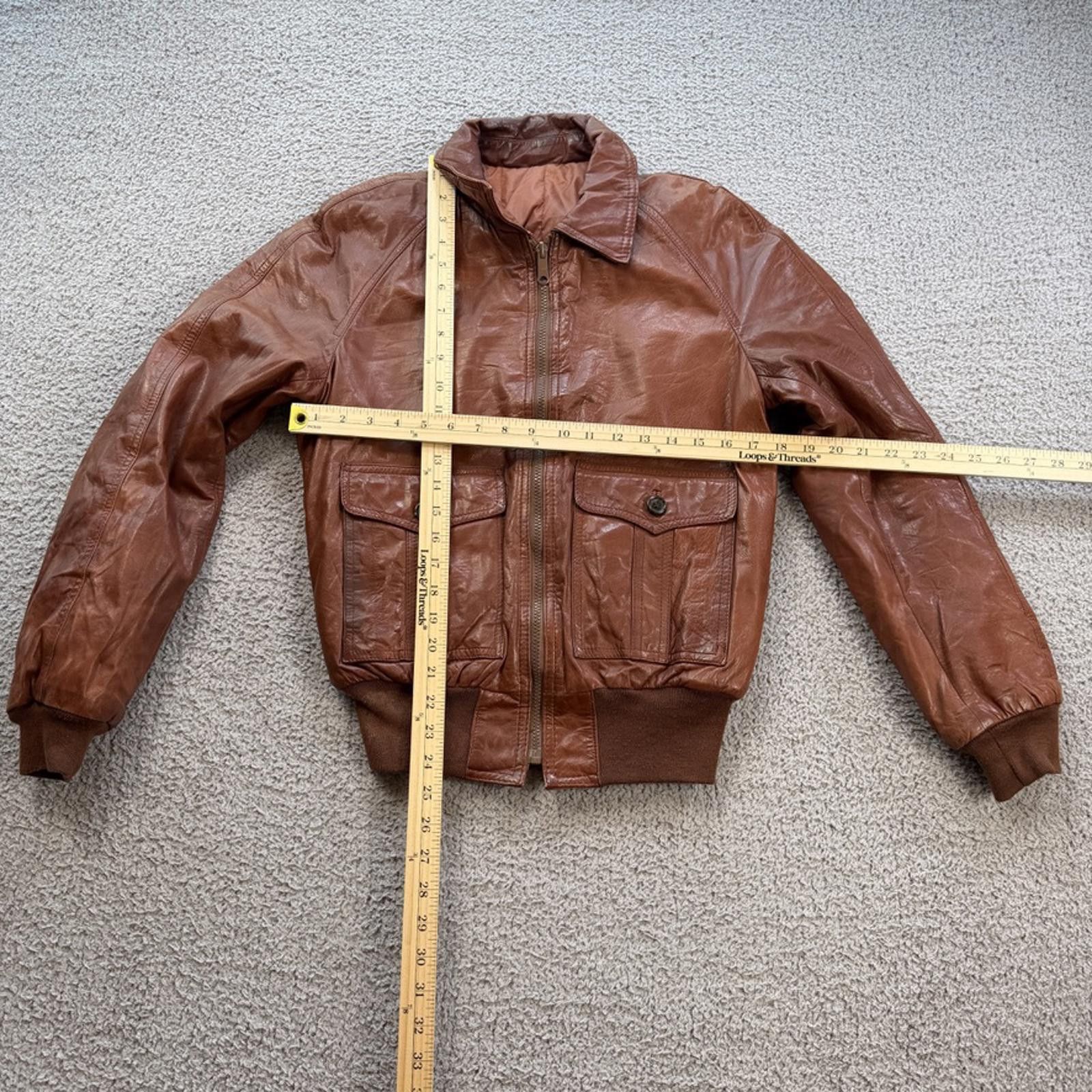 Other Vintage 80s Philippe Monet Reversible Leather Bomber Jacket Size S / US 4 / IT 40 - 5 Thumbnail