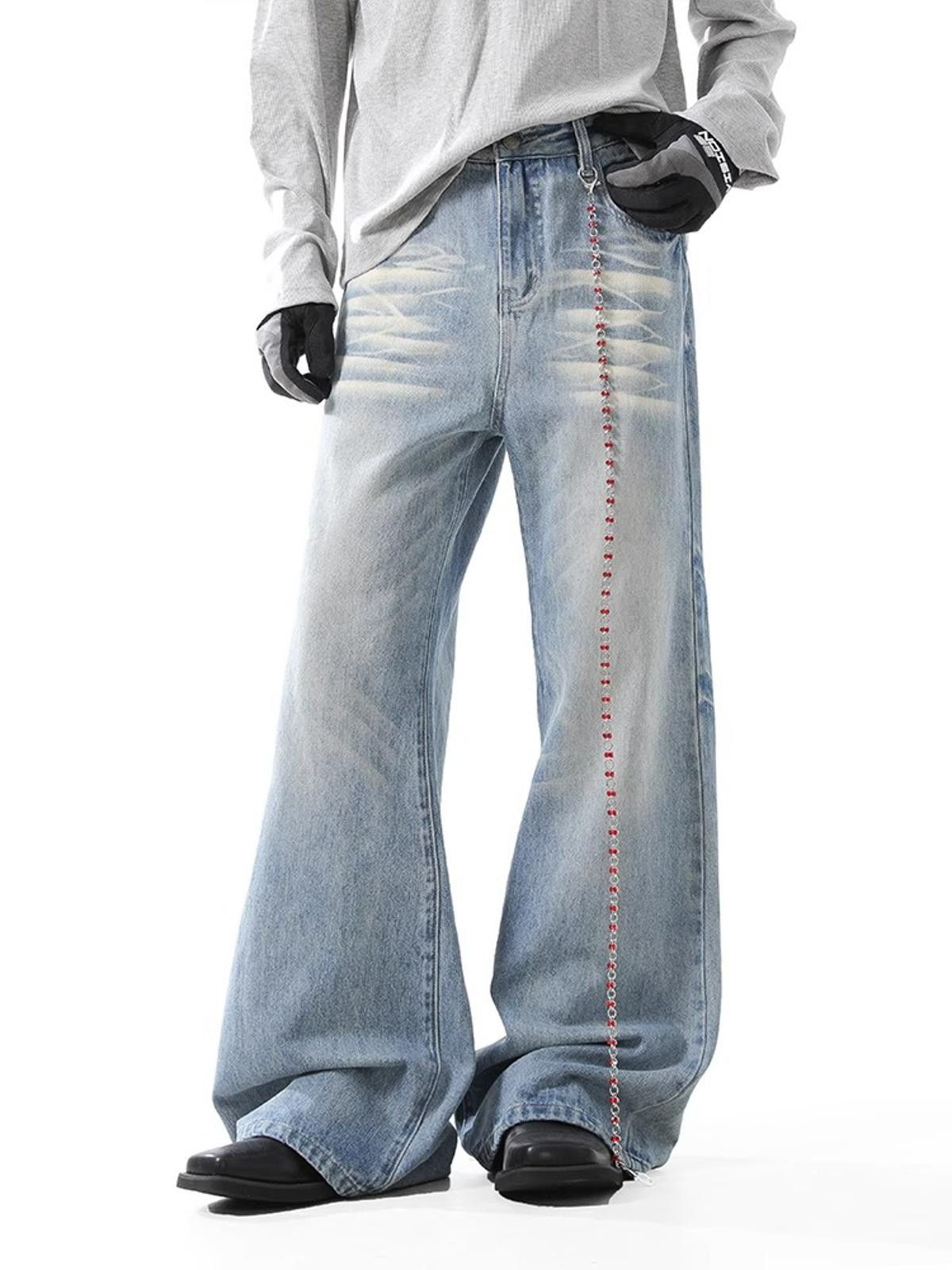 Japanese Brand Wide-Leg Oversized Denim Jeans Size US 32 / EU 48 - 1 Thumbnail