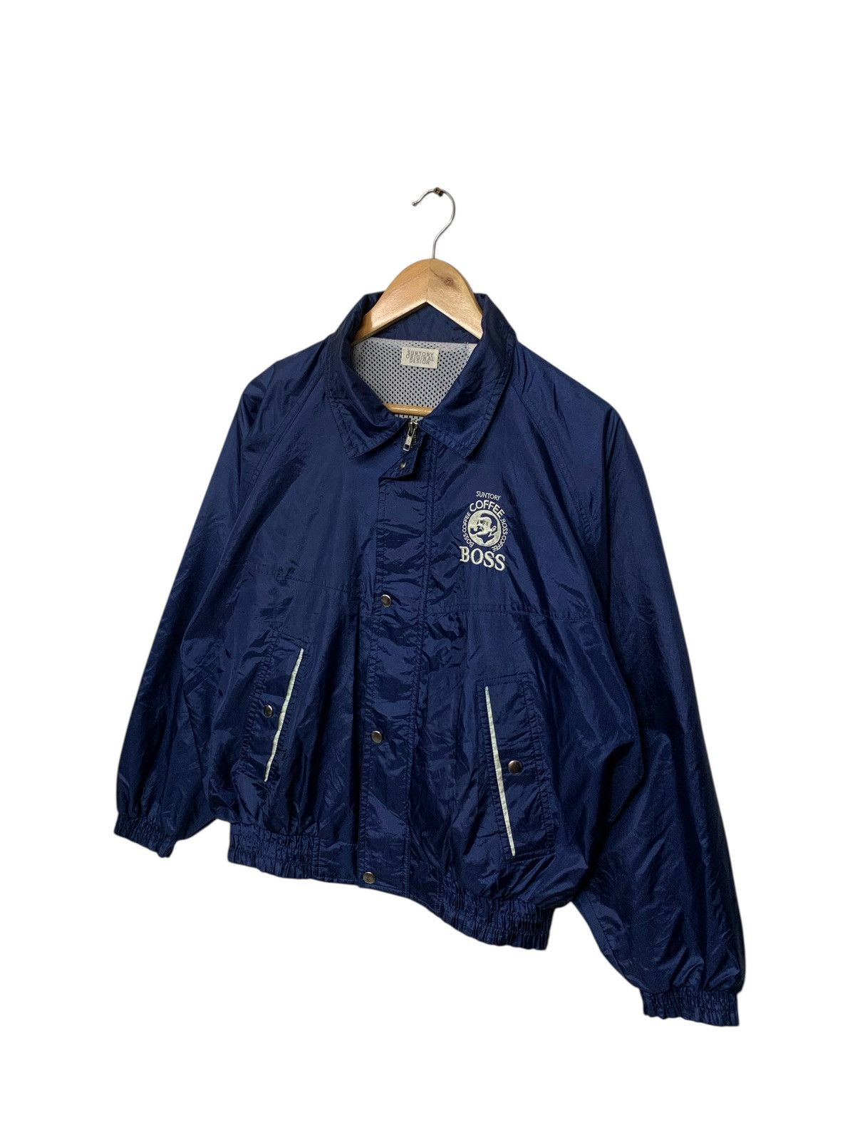 Other Vintage 90's Suntory Coffee Boss Windbreaker Jacket Size US L / EU 52-54 / 3 - 2 Thumbnail