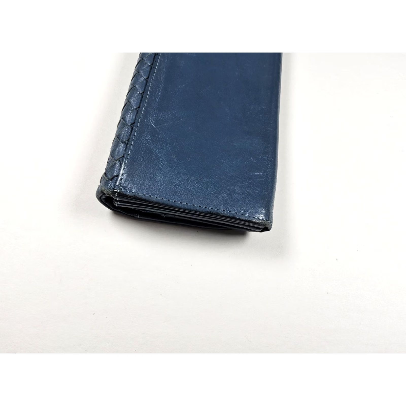 Vintage MIC Wallet Women Blue Leather Full Size Leather Wallet Snap RF 7.5x4 Size ONE SIZE - 5 Thumbnail