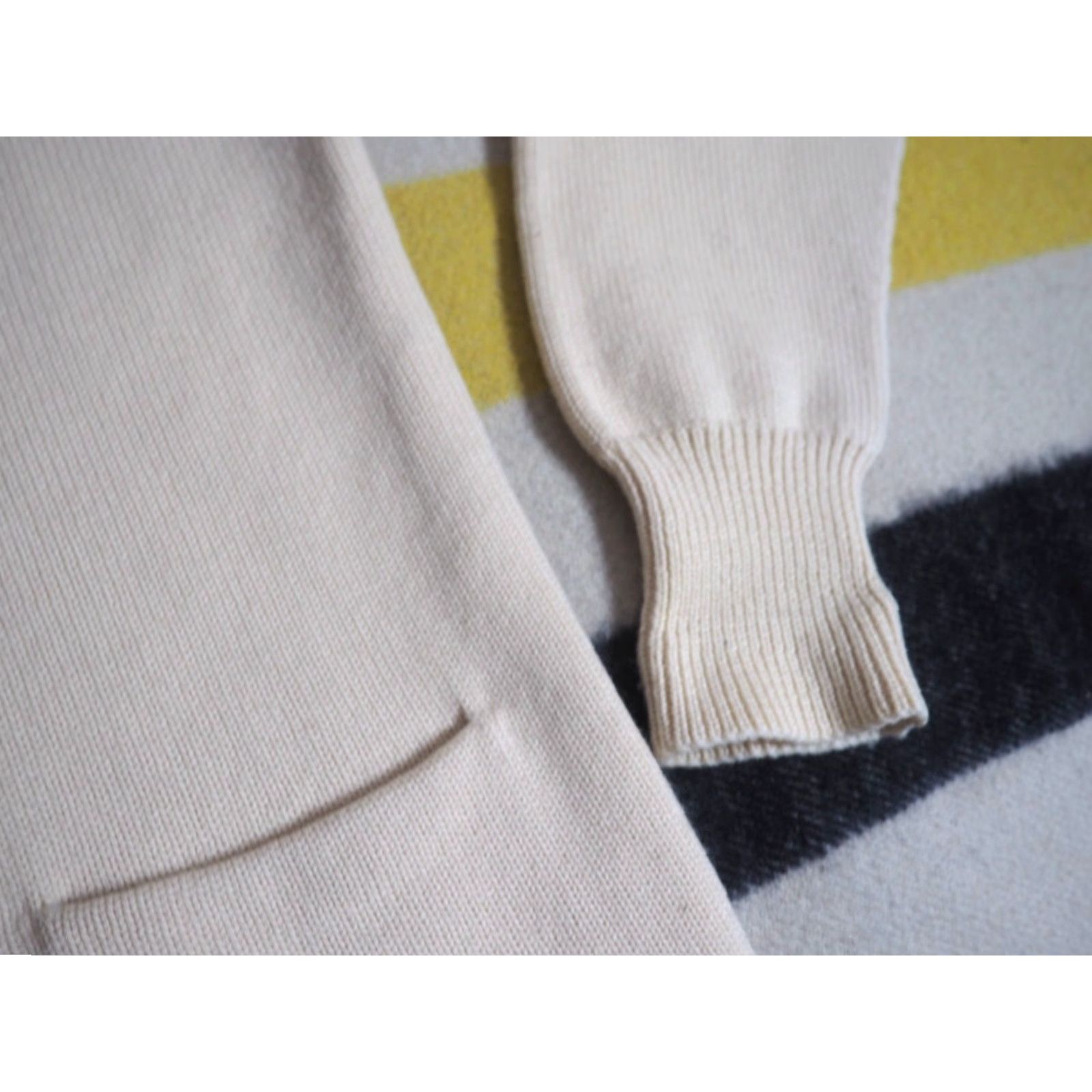 Vintage VTG Jack Frost Ivory Cream Wool Varsity Cardigan Sweater Mens S 1950s 60s Look Letterman Wool 100% Cardigan, Casual, Original, USA Size US S / EU 44-46 / 1 - 7 Thumbnail