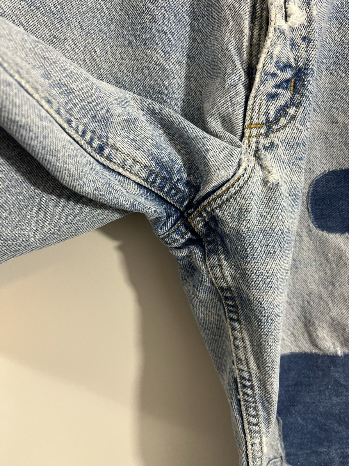 Carhartt Thrashed Patched Flannel Lined Distressed Jeans Size US 32 / EU 48 - 14 Thumbnail