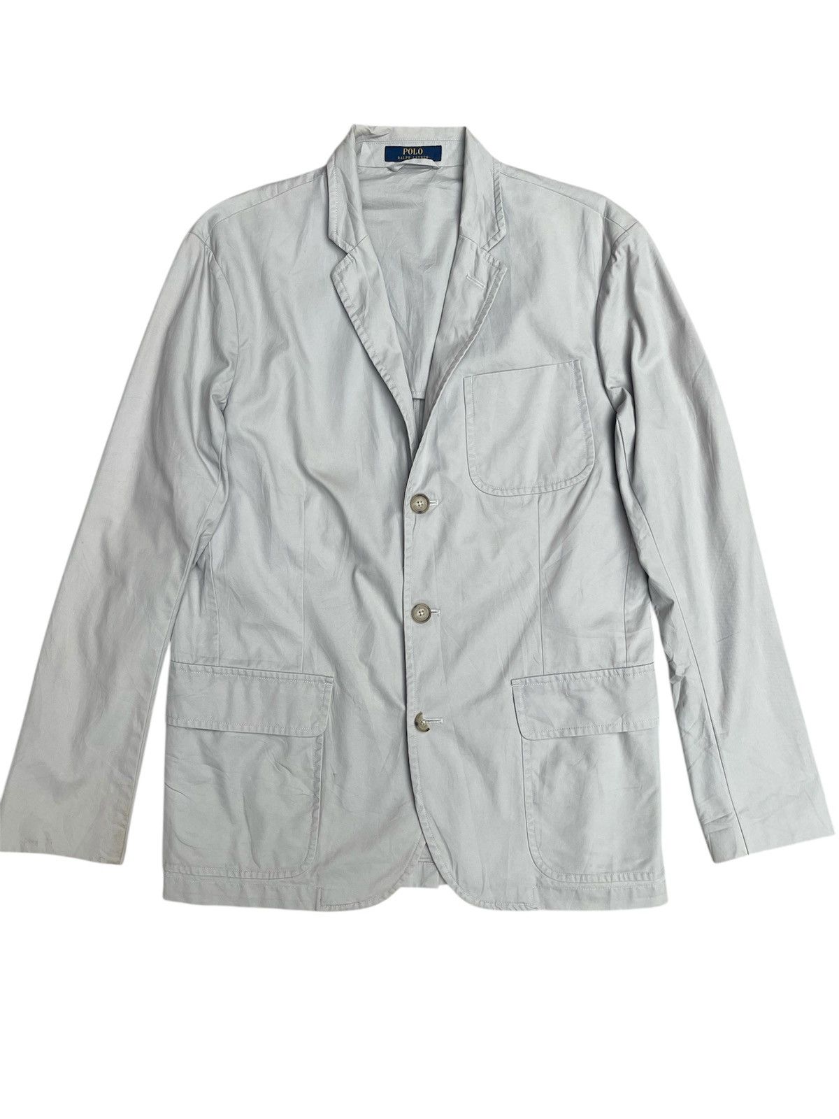 POLO Ralph Lauren Light Grey Cotton Blazer Jacket