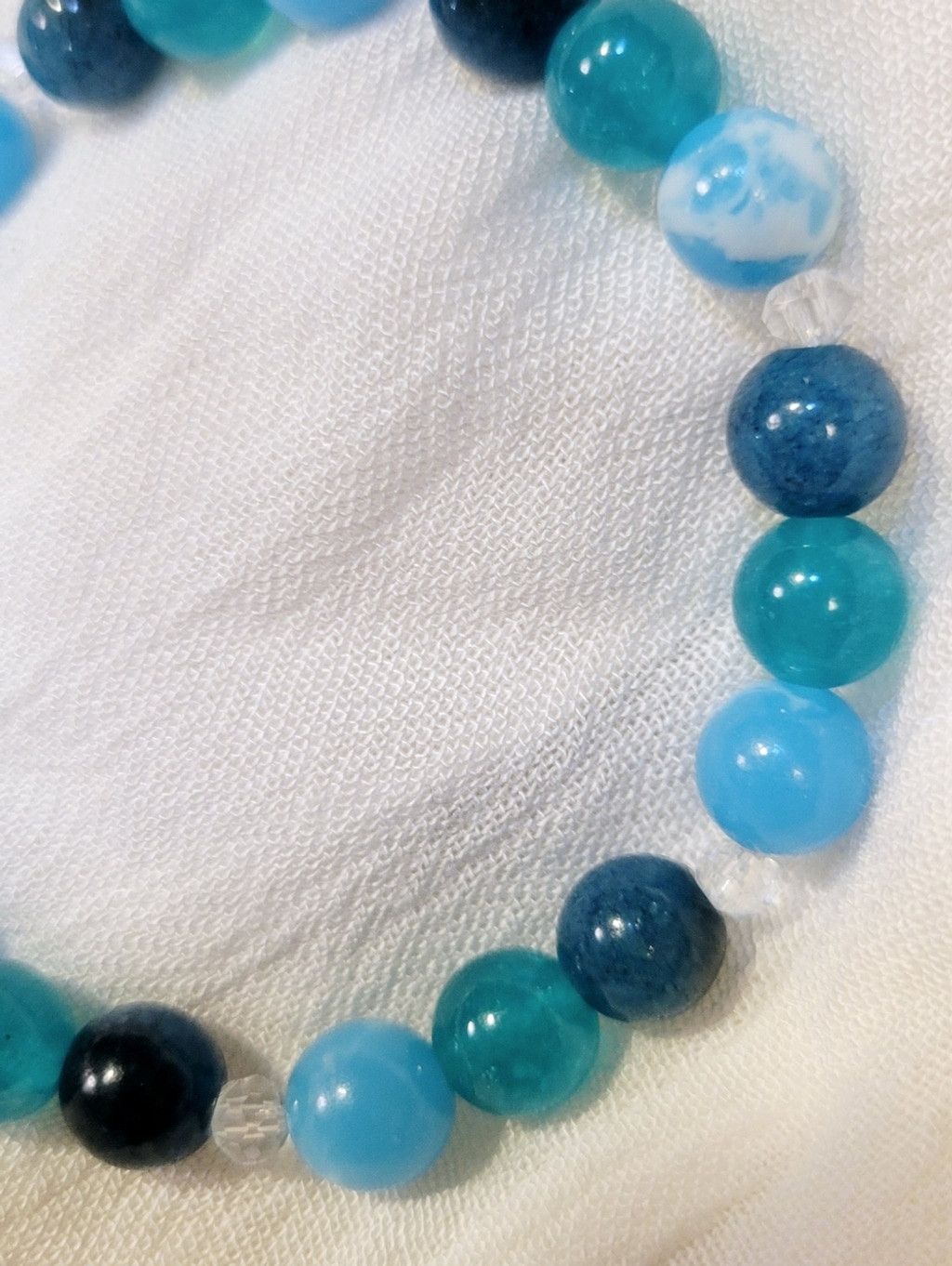 Handmade Gemstone Beaded Bracelet Intent Bundle With Crystals & Card Size ONE SIZE - 5 Thumbnail
