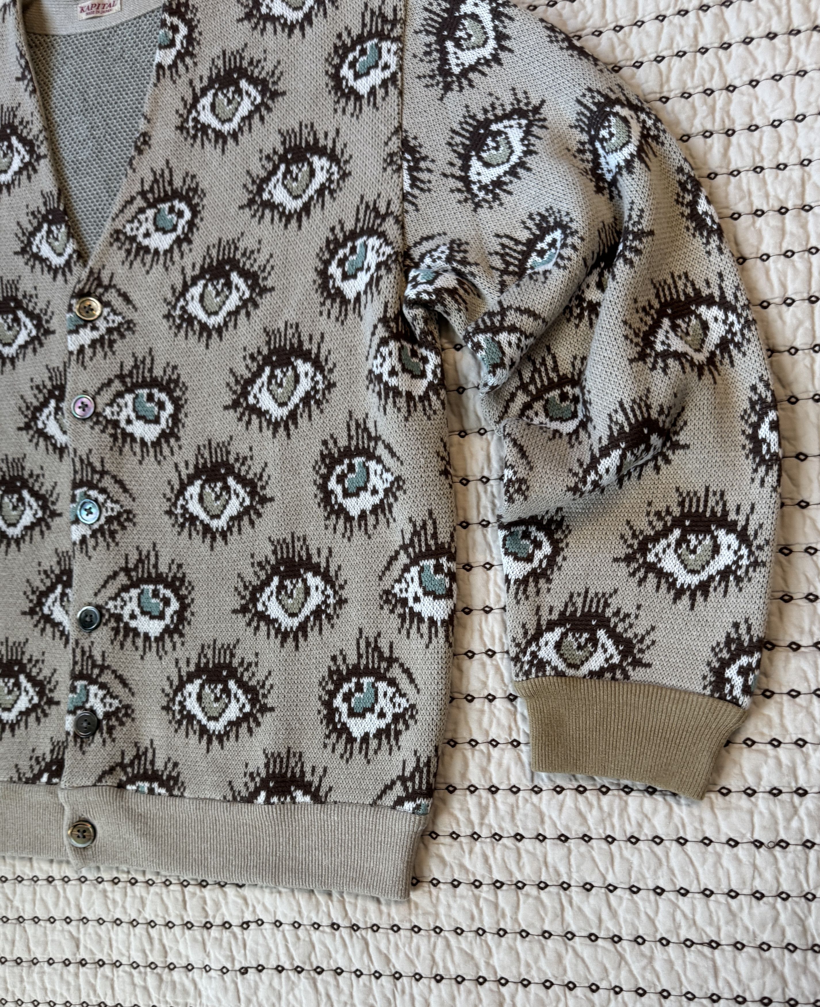 Kapital KAPITAL 8G JACQUARD KNIT SPEAKEASY CARDIGAN KINARI SZ 3 Size US L / EU 52-54 / 3 - 10 Thumbnail