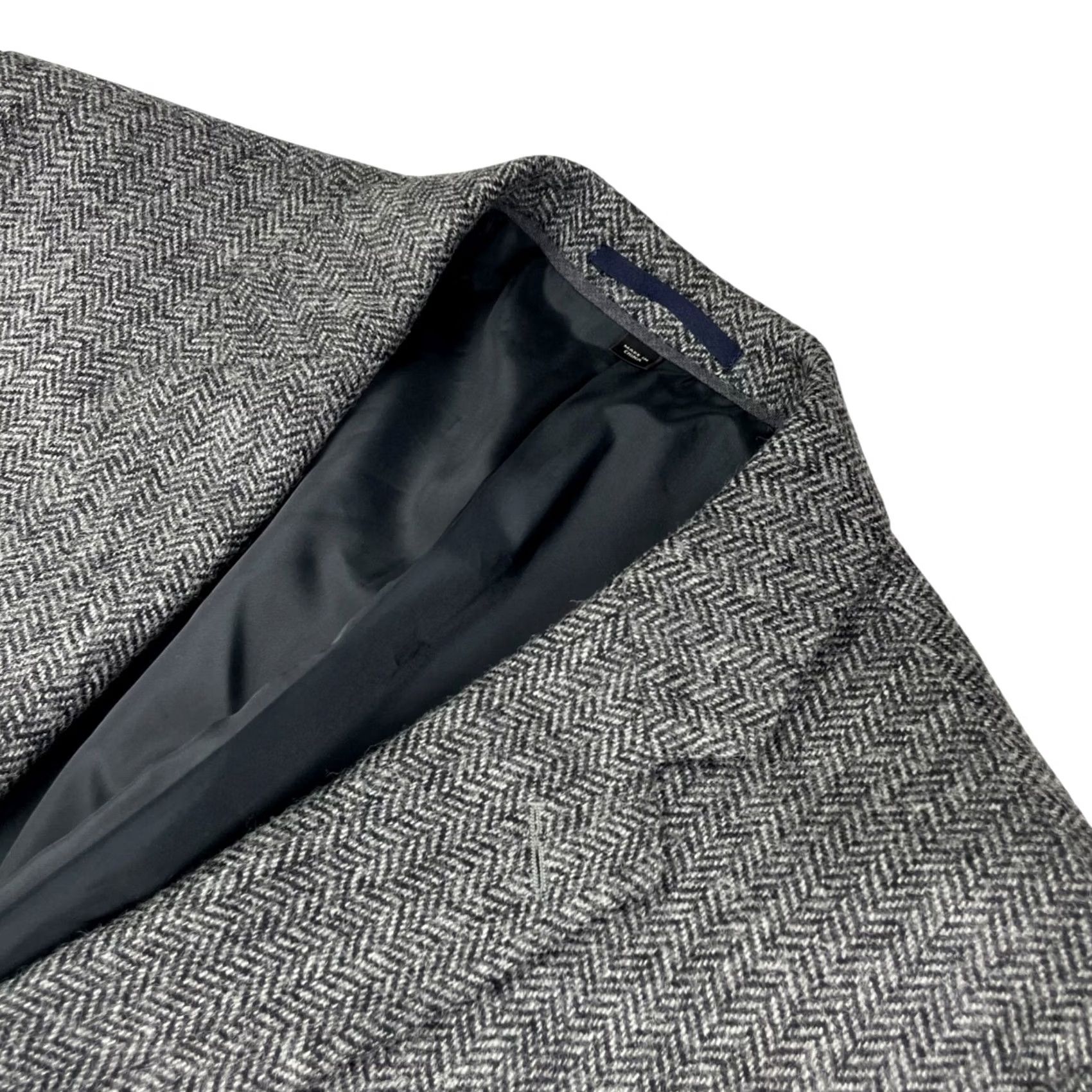 J.Crew J.Crew Blazer Men’s Ludlow Tweed Moon Wool Gray Herringbone 42L 2-Button Long Jacket Size 42R - 2 Thumbnail