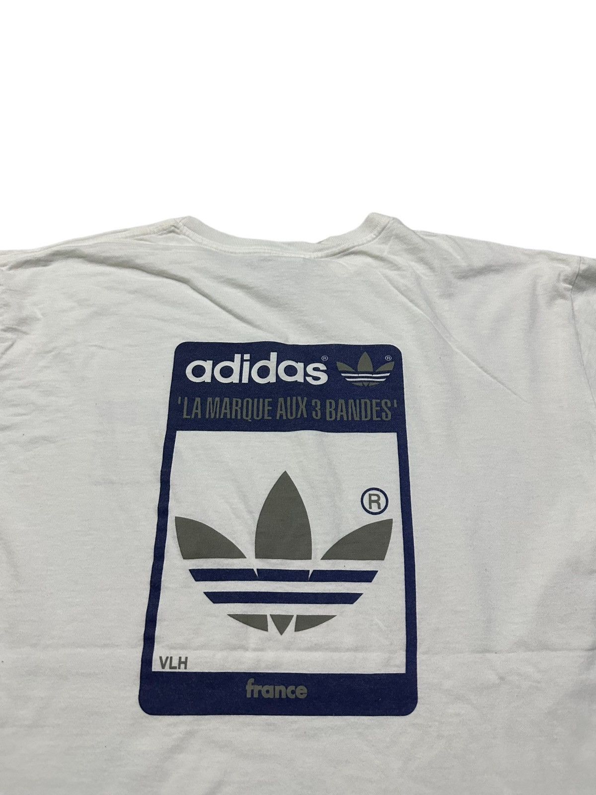 Vintage Vintage 90s Adidas France big logo tee Size US L / EU 52-54 / 3 - 3 Thumbnail