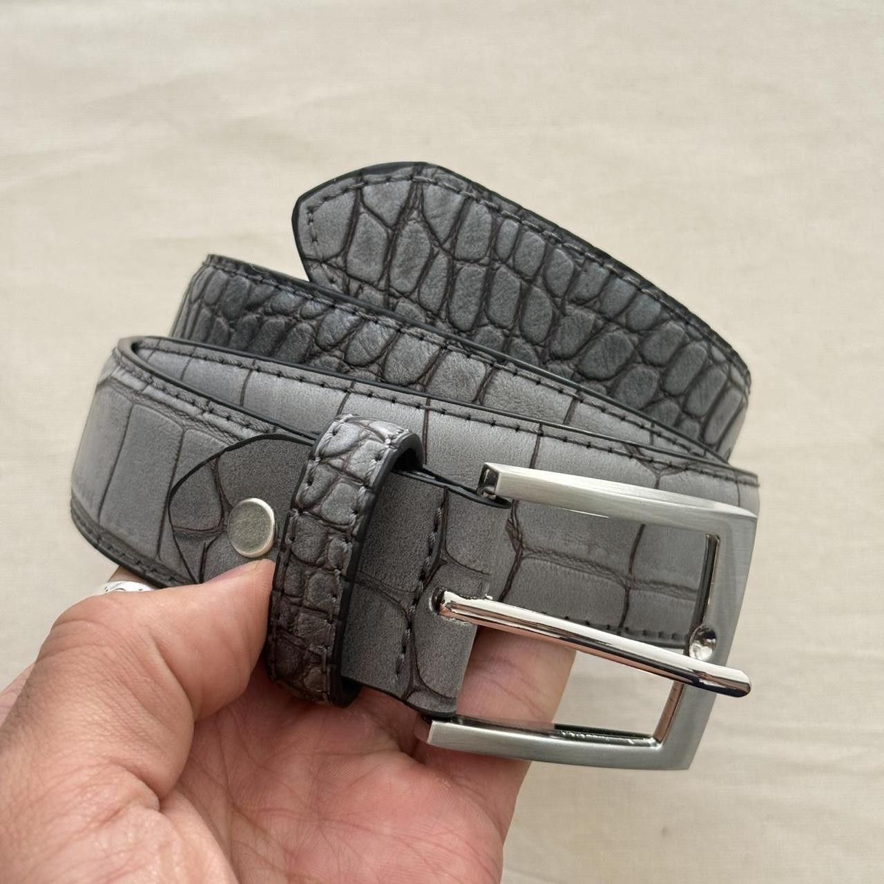 Cowboy Equipment american western silver chrome snakeskin boho belt Size ONE SIZE - 6 Thumbnail