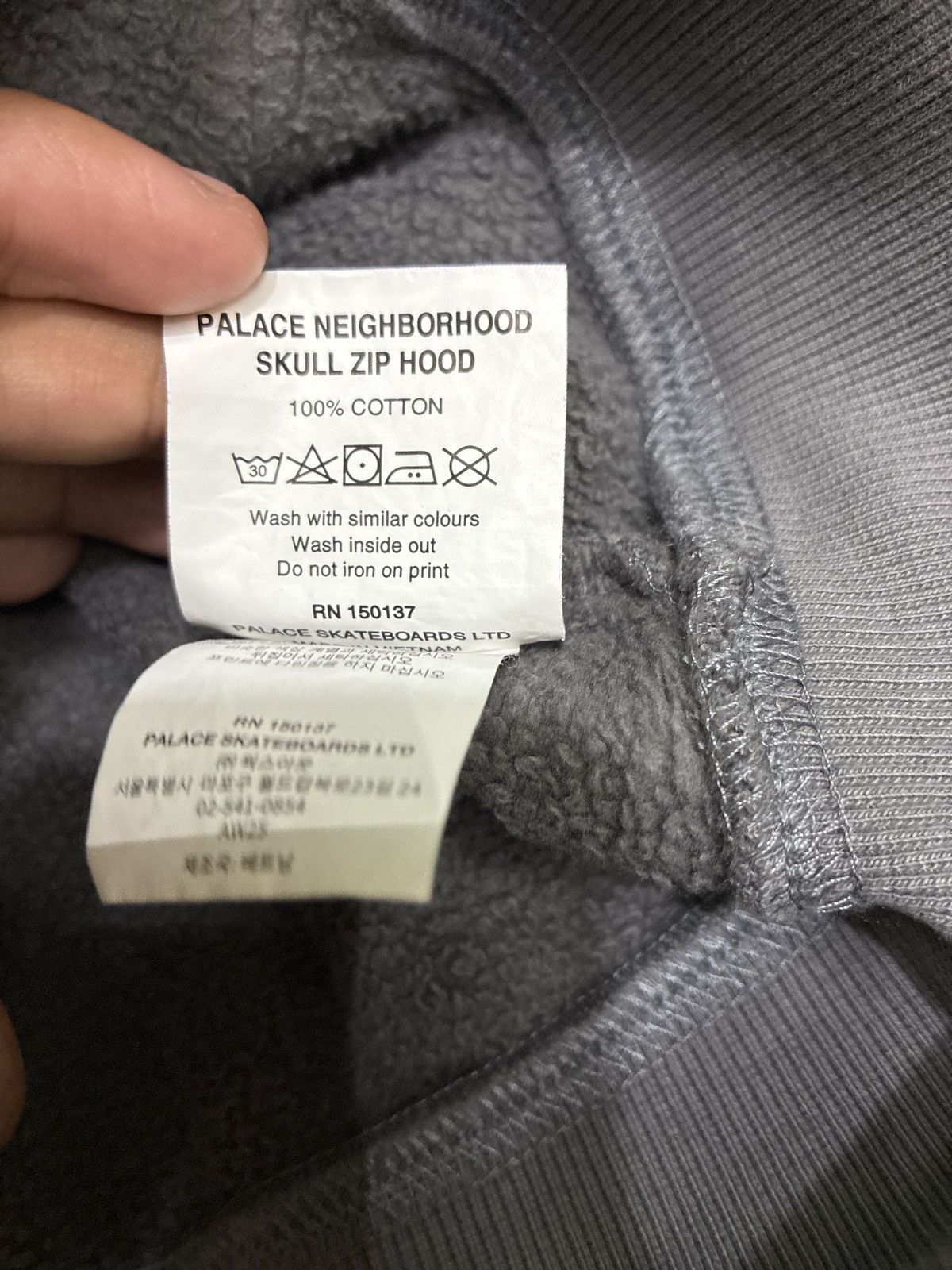 Palace Palace x Neighborhood Skull Zip Up Charcoal Grey Size US M / EU 48-50 / 2 - 11 Thumbnail