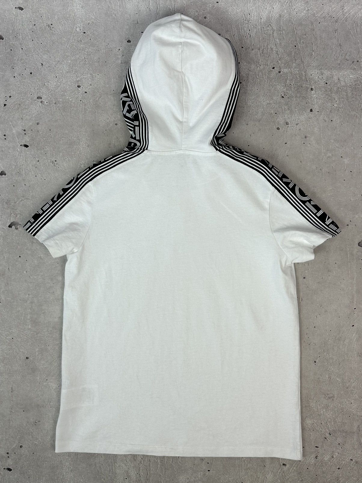 Kenzo × Vintage Kenzo Printed White Hooded Short Sleeve T-shirt Size US S / EU 44-46 / 1 - 8 Thumbnail