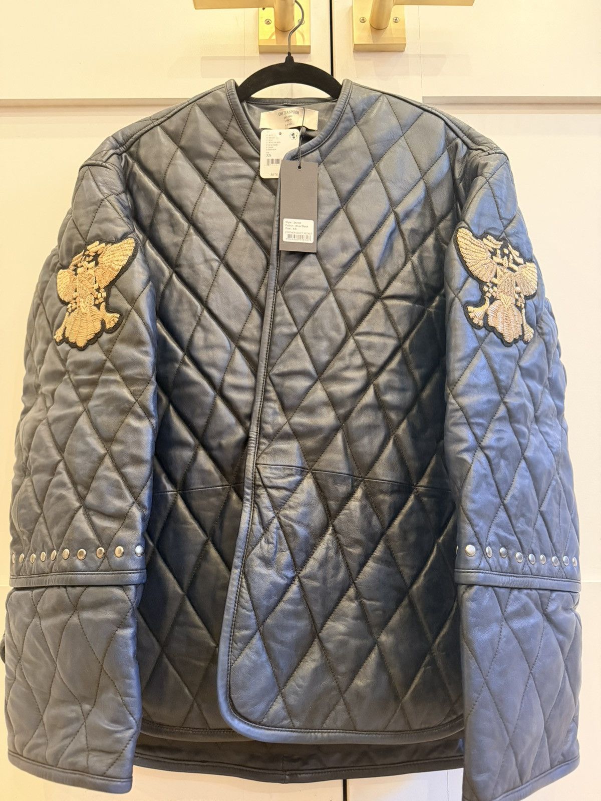 One Teaspoon One Teaspoon Eagle Eye Quilted Leather Jacket Size XS / US 0-2 / IT 36-38 - 1 Thumbnail
