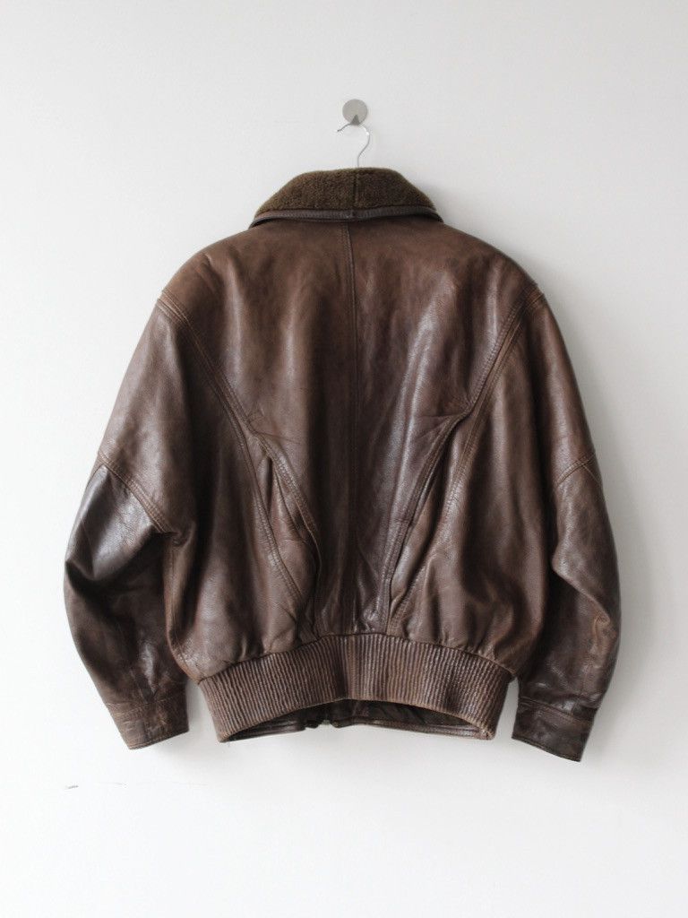 Versace VERSACE 1980s AVIATOR BOMBER JACKET WITH SHEARLING COLLAR Size US L / EU 52-54 / 3 - 9 Thumbnail