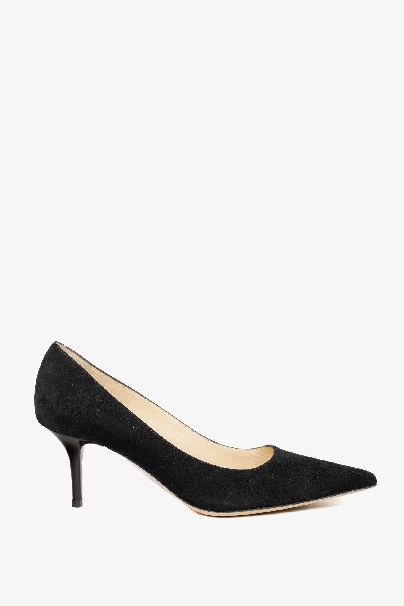 Jimmy Choo Jimmy Choo Aurora 60 Black Suede Pointed-Toe Heels Size US 4 / IT 34 - 1 Thumbnail