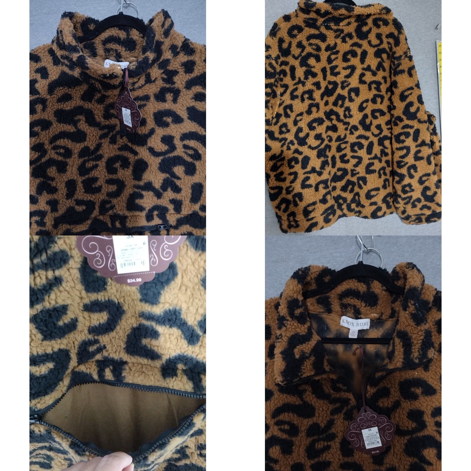 Vintage **Leopard Print Knox Rose Women's 3X Fall Sweatshirt** User: **3X Carmel Knox Rose Women's Leopard Print Sweatshirt** Size XXL / US 16-18 / IT 52-54 - 9 Thumbnail