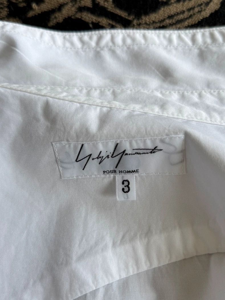 Yohji Yamamoto Yohji Yamamoto Yohji Yamamoto White Long Sleeve Shirt Size US L / EU 52-54 / 3 - 8 Thumbnail
