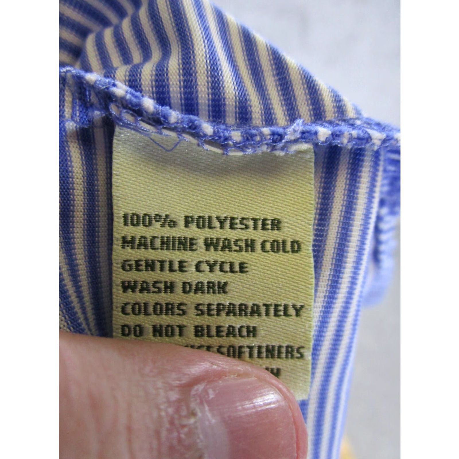 Vintage Ronald Rose Polo Shirt Mens M Blue Striped Stretch Golf Stain Size US M / EU 48-50 / 2 - 8 Thumbnail