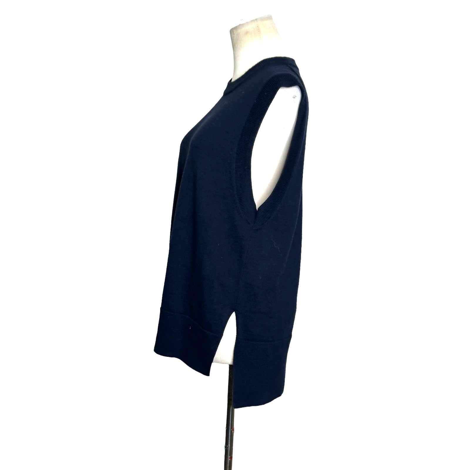 Cos COS navy blue crew neck sleeveless sweater size XS Size XS / US 0-2 / IT 36-38 - 8 Thumbnail
