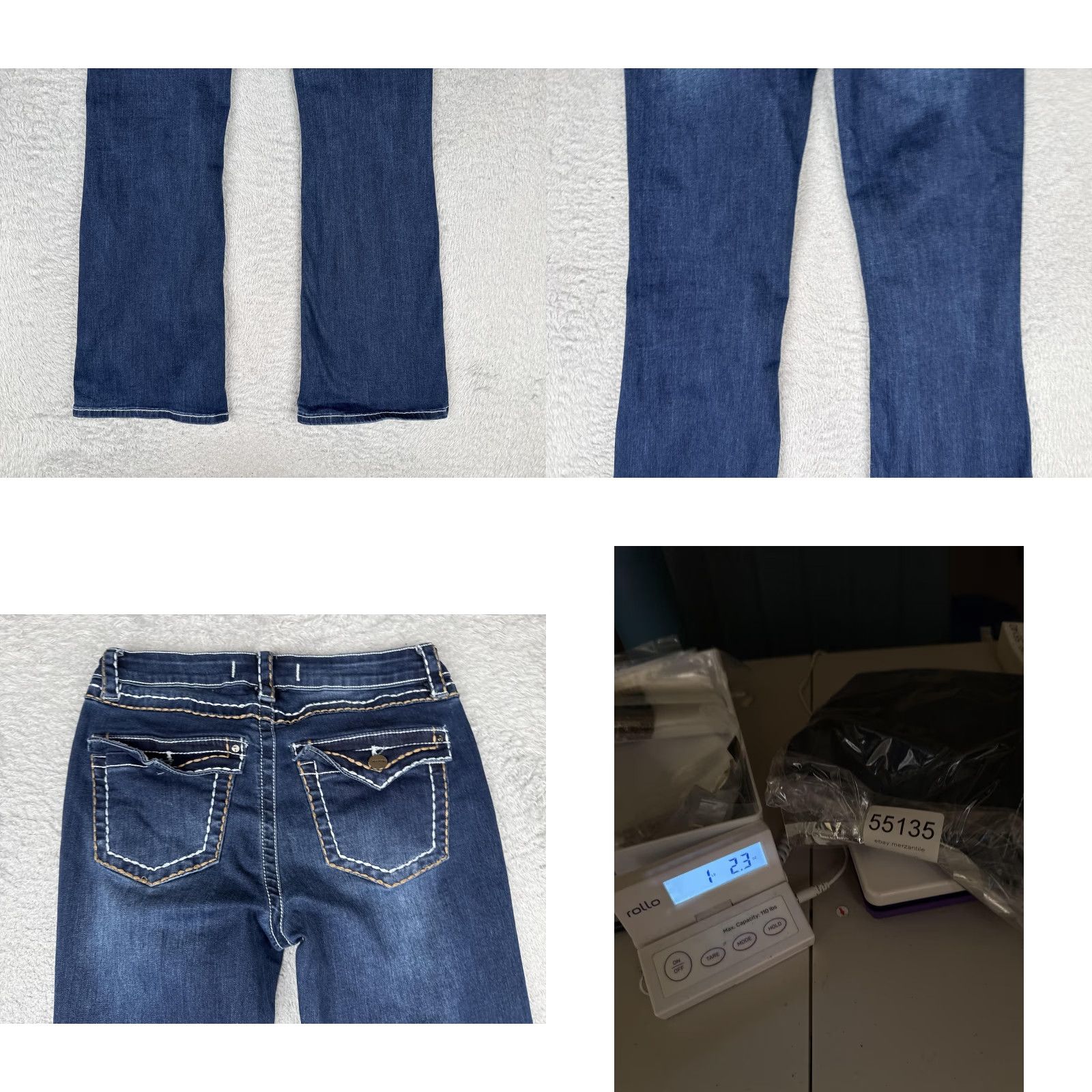 Vintage Disclosure Bootcut Jeans Juniors 7/28 Blue Medium Wash Low Rise Stretch 26x29 Size 28" / US 6 / IT 42 - 10 Thumbnail